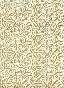 Geschenkpapier Alphabet, gold