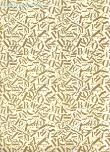 Geschenkpapier Alphabet, gold (R*)