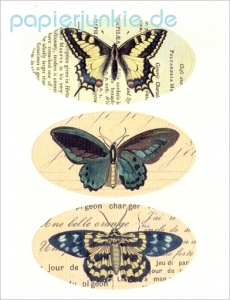 Vintage Stickers Butterfly, Schmetterlinge 03