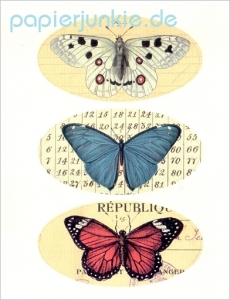 Vintage Stickers Butterfly, Schmetterlinge 04