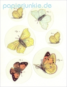 Vintage Stickers Butterfly, Schmetterlinge 07