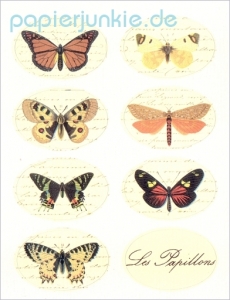Vintage Stickers Butterfly, Schmetterlinge 11