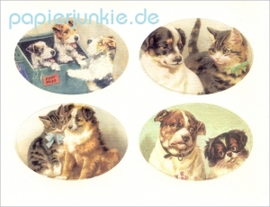 Vintage Stickers Cats & Dogs