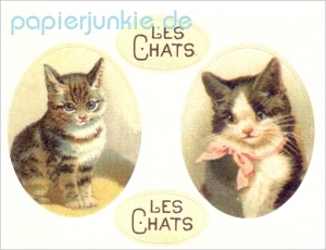 Vintage Stickers Cats 4