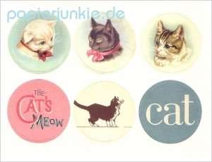 Vintage Stickers Cats 5