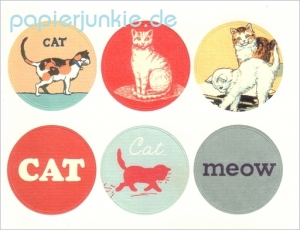 Vintage Stickers Cats 6