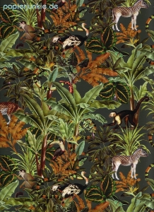 Geschenkpapier Dark Jungle, Dschungel