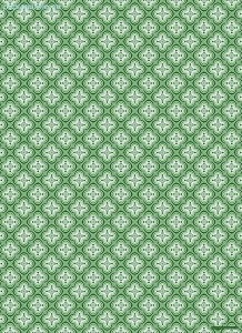 Geschenkpapier Vierpaß, Blume grün