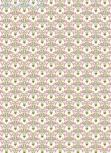 Geschenkpapier Florale Herzen