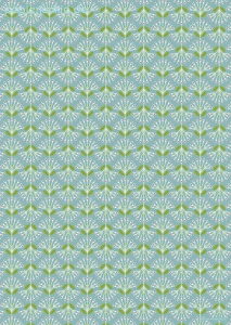 Geschenkpapier Bogenblume, hellblau