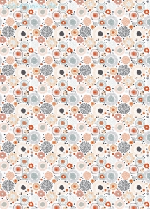 Geschenkpapier Hippie Scandi Blumenmix