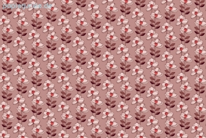 Geschenkpapier Junge Retro Blumen, bordeaux