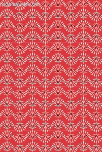 Geschenkpapier Bogenblume, Welle auf Rot (F*)