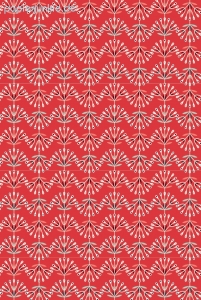 Geschenkpapier Bogenblume, Welle auf Rot (F*)