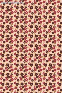 Geschenkpapier Gartenträumer, rot/braun