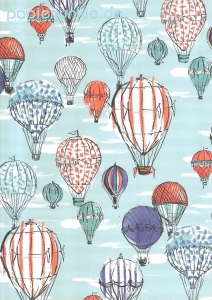 Geschenkpapier Draft Balloons, Heißluftballone
