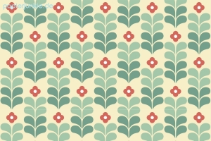 Geschenkpapier FinDrop, Flower 3Q mint