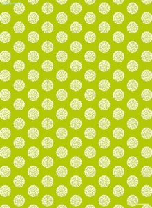 Geschenkpapier Laub-Ball auf Grün