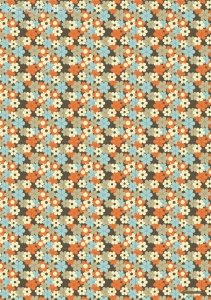Geschenkpapier Retro-Pop Blumen