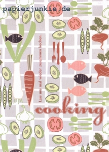 Postkarte Cooking, Lass uns mal wieder zusammen kochen