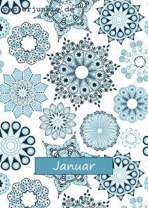 01/ Postkarte Januar, Eiskristalle