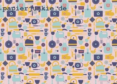 Geschenkpapier Mustermix Blau/Gelb