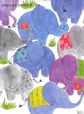 Geschenkpapier Elephanten