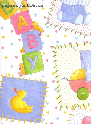 Geschenkpapier Baby, Sticker