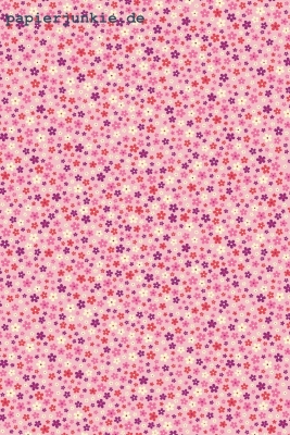 Geschenkpapier Geblümt auf Rosa