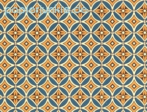 Carta Varese - Blumenornament, blau/gelb (R*)