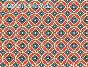 Carta Varese - Blumenornament, rot/blau (R*)