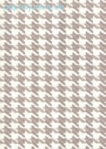 Geschenkpapier Hahnentritt beige/weiß, Pied de poule beige (R*)