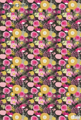 Geschenkpapier Bunte Blumenmischung