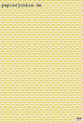 Geschenkpapier Skandinavisches Blumen Retro