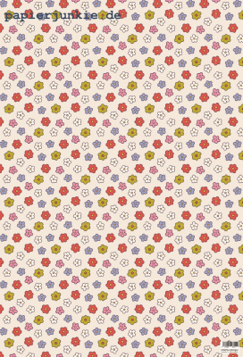 Geschenkpapier Cartoon-Blumen