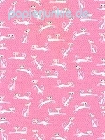 Geschenkpapier Cats, Katzen weiss/pink