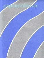 Geschenkpapier Wellen, blau/silber