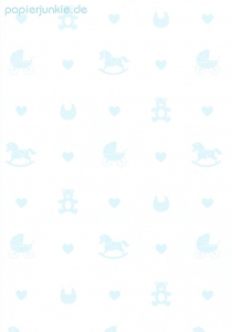 Geschenkpapier Babytoys, pastellblau (R*)