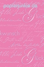 Geschenkpapier Glückwunsch Typo, pink
