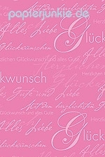 Geschenkpapier Glückwunsch Typo, pink