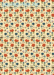 Geschenkpapier Blumen & Schmetterlinge