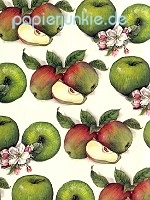 Geschenkpapier Äpfel, grün (Grafiche Tassotti)