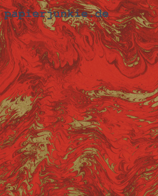 Geschenkpapier Marmorata, rot/gold