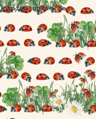 Geschenkpapier Marienkäfer, Coccinelle