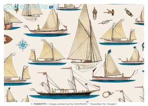 Geschenkpapier Marine, Segelboote (Grafiche Tassotti)