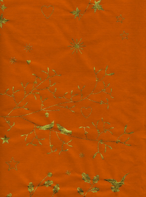 Geschenkpapier Zweige, orange