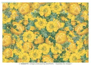 Geschenkpapier Rosen gelb, Rose gialle (Grafiche Tassotti)