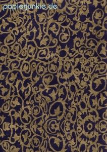 Naturpapier Ranken, drachenblau