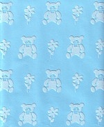 Geschenkpapier Flock Bären, blau