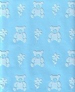 Geschenkpapier Flock Bären, blau